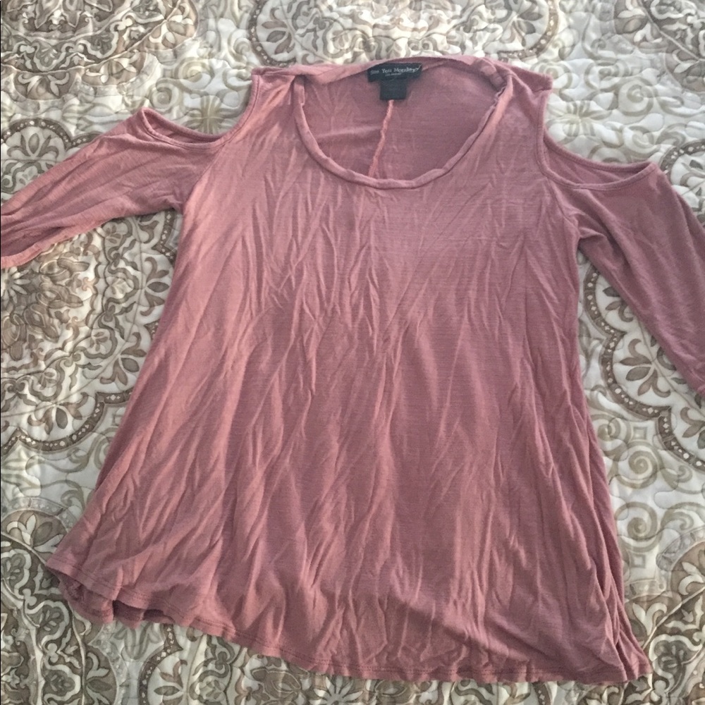 See You Monday ladies small bare shoulder shirt